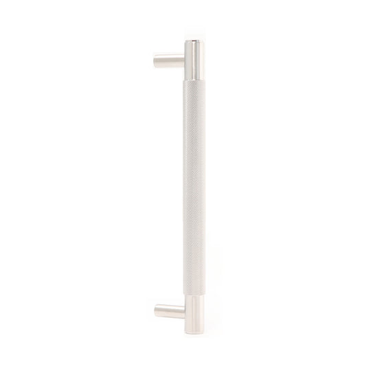 Knurled Medium Round T-Bar Pull Handle - Satin Stainless Steel