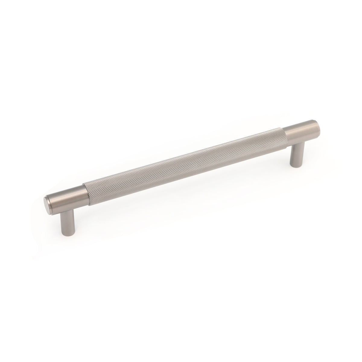 Knurled Medium Round T-Bar Pull Handle - Gun Metal
