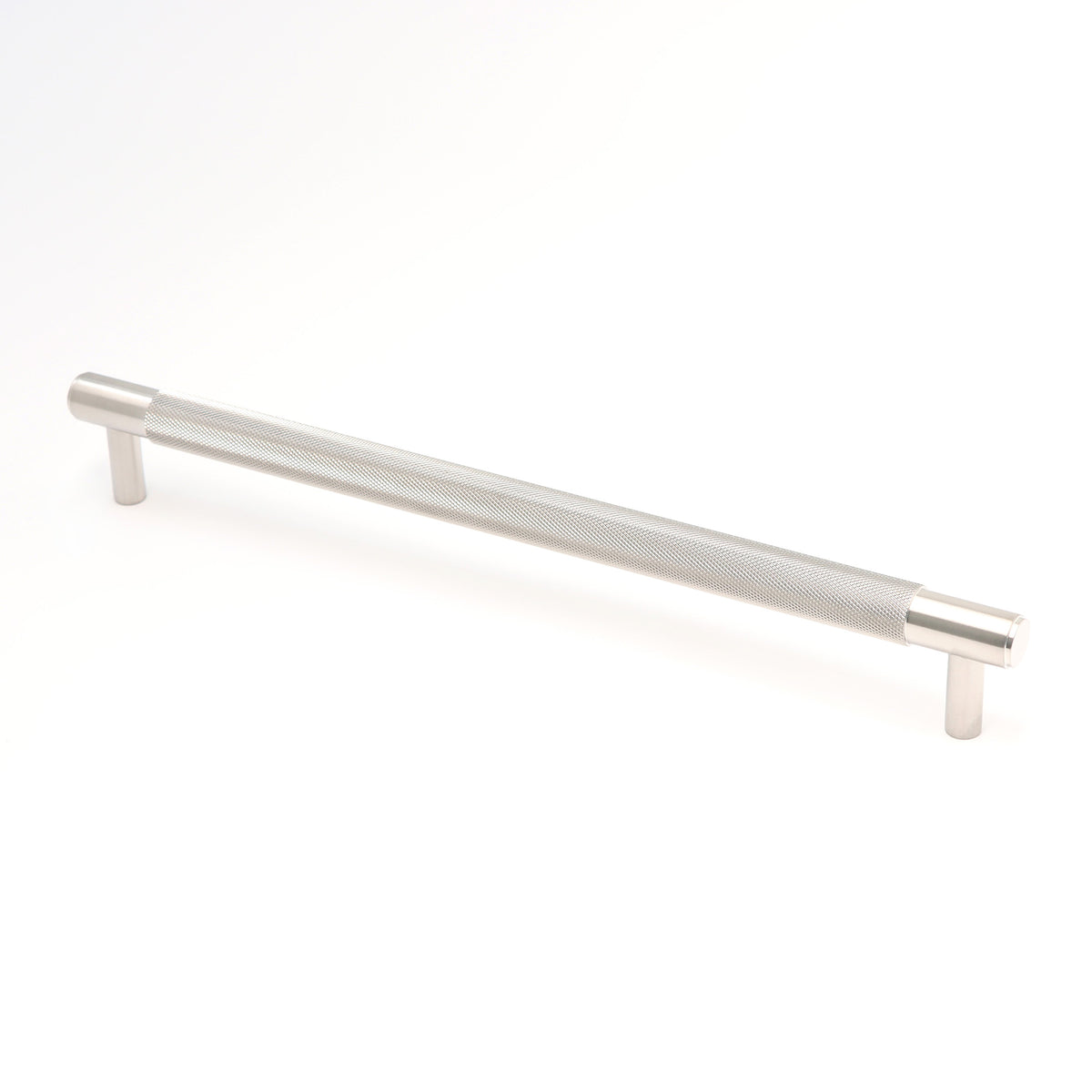 Knurled Large Round T-Bar Pull Handle - Satin Stainless Steel