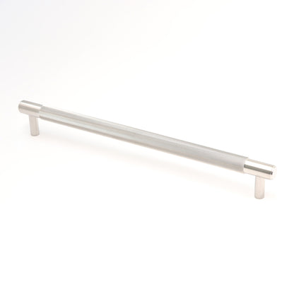 Knurled Large Round T-Bar Pull Handle - Satin Stainless Steel