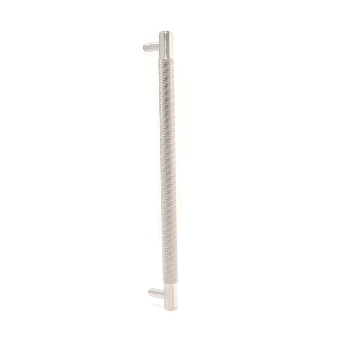 Knurled Large Round T-Bar Pull Handle - Satin Stainless Steel