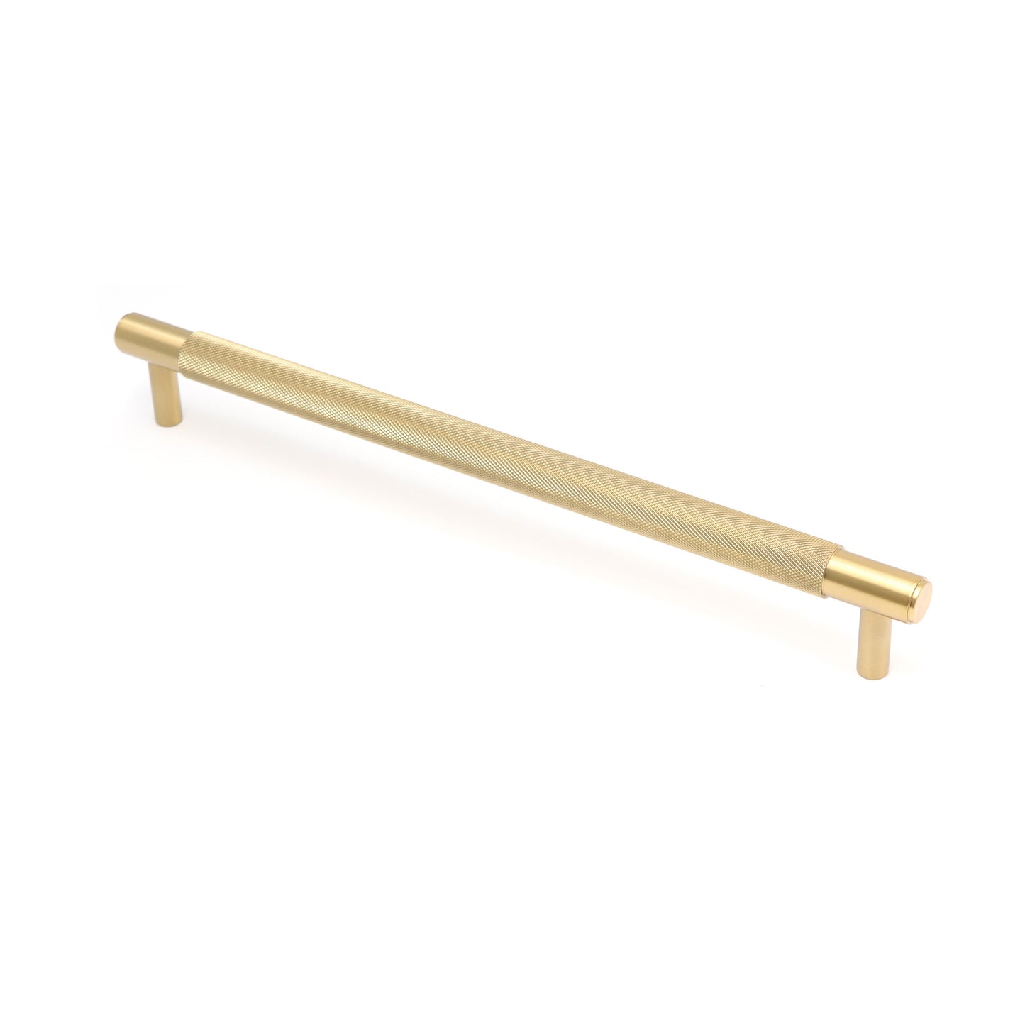 Knurled Large Round T-Bar Pull Handle - Satin Gold