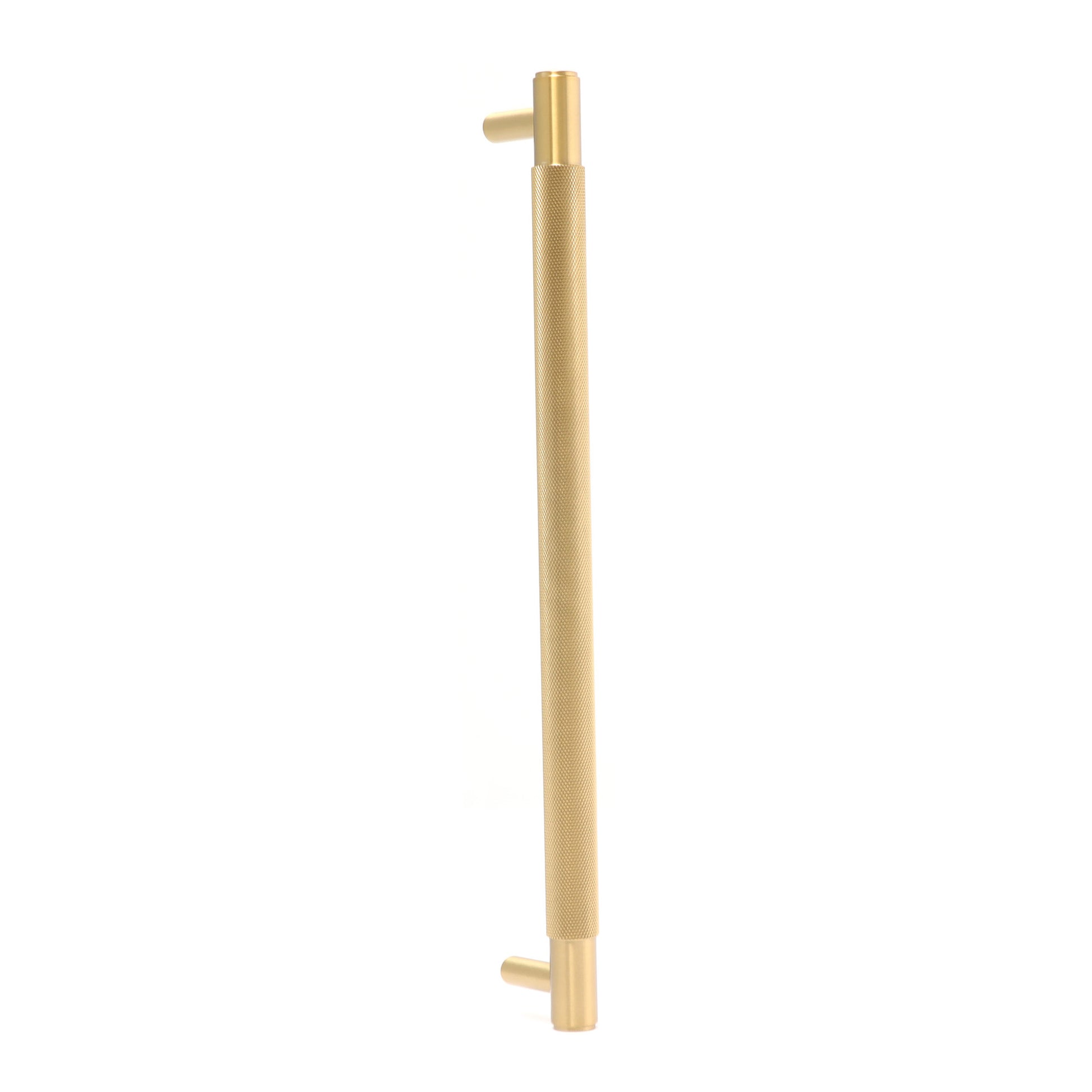 Knurled Large Round T-Bar Pull Handle - Satin Gold