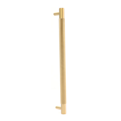Knurled Large Round T-Bar Pull Handle - Satin Gold
