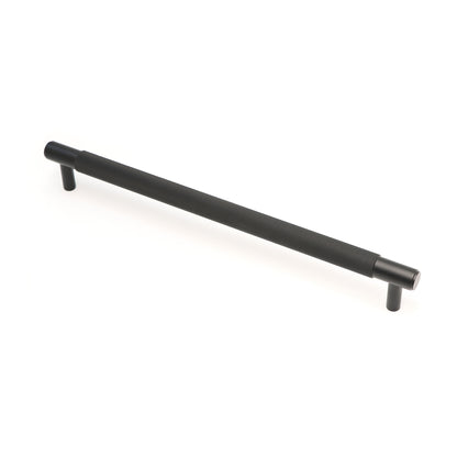 Knurled Large Round T-Bar Pull Handle - Matt Black