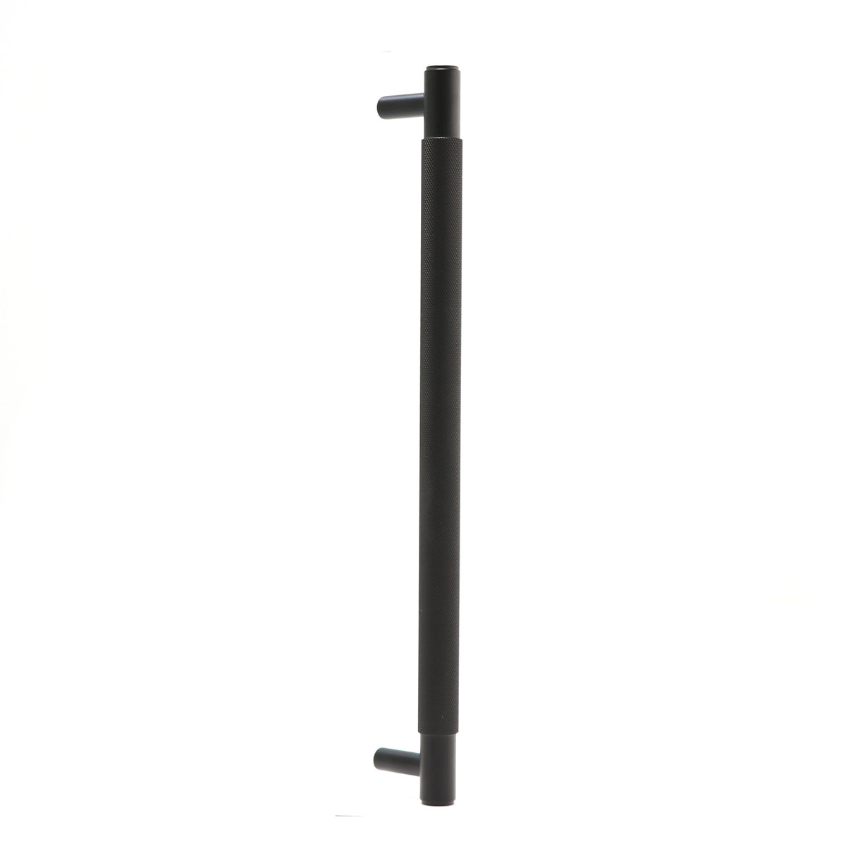 Knurled Large Round T-Bar Pull Handle - Matt Black