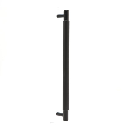 Knurled Large Round T-Bar Pull Handle - Matt Black