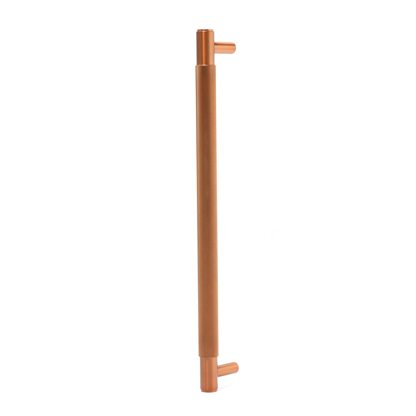 Knurled Large Round T-Bar Pull Handle - Rose Gold