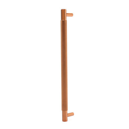 Knurled Large Round T-Bar Pull Handle - Rose Gold