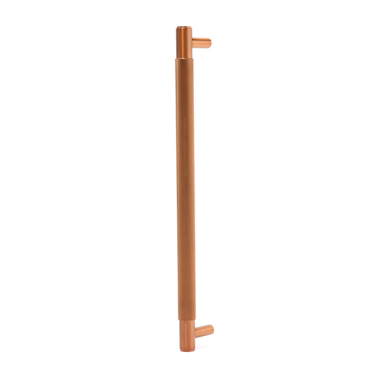 Knurled Large Round T-Bar Pull Handle - Rose Gold