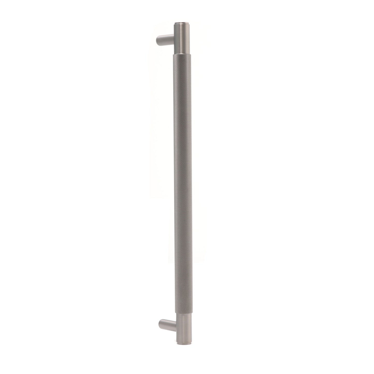 Knurled Large Round T-Bar Pull Handle - Gun Metal