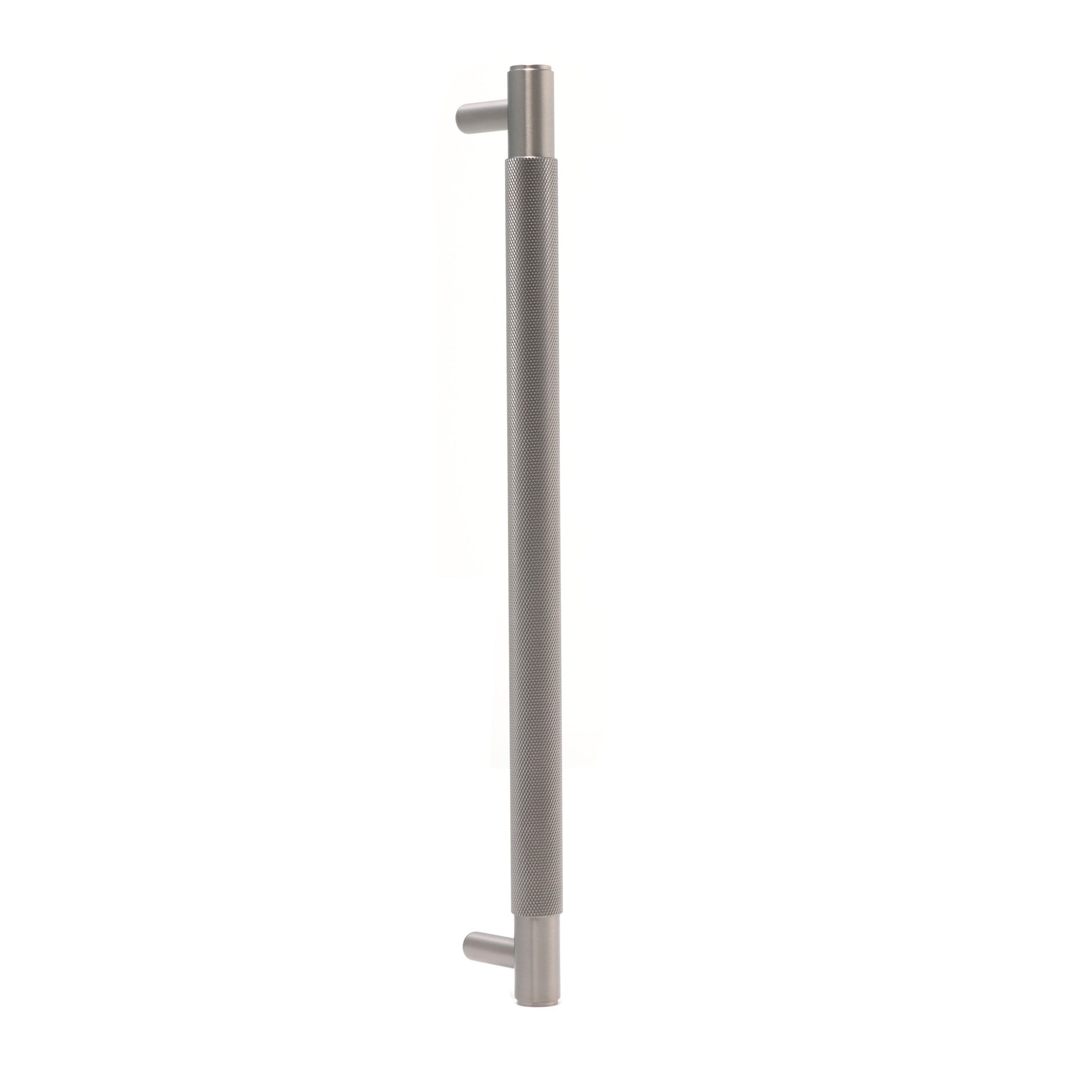 Knurled Large Round T-Bar Pull Handle - Gun Metal