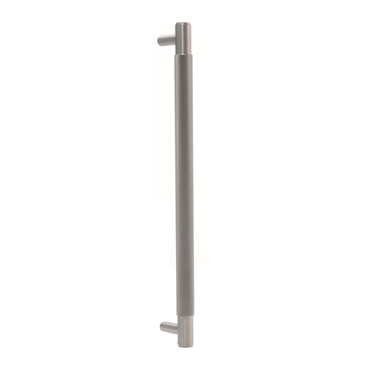 Knurled Large Round T-Bar Pull Handle - Gun Metal