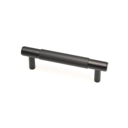 Fluted Small Round T-Bar Pull Handle - Matt Black