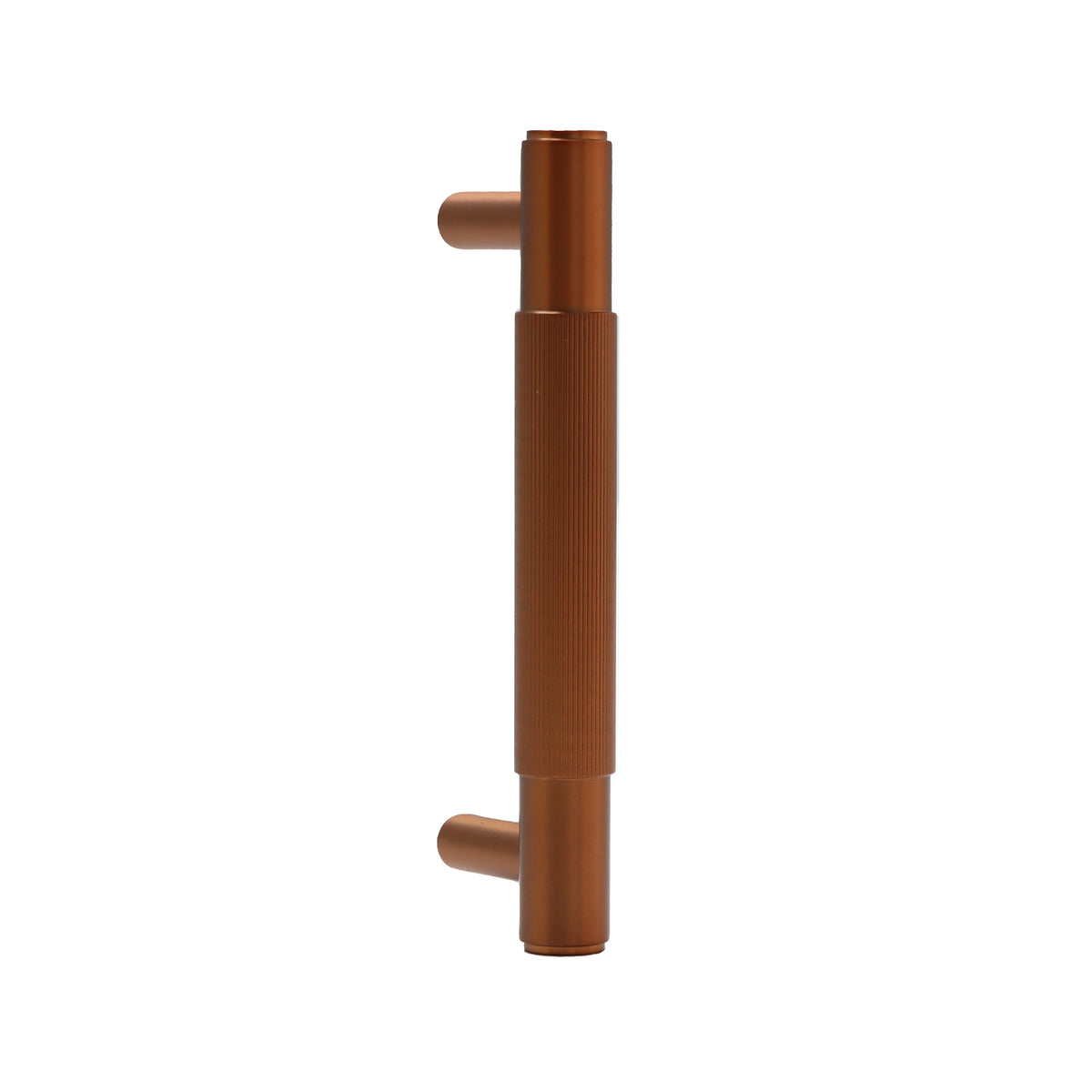 Fluted Small Round T-Bar Pull Handle - Rose Gold