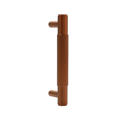 Fluted Small Round T-Bar Pull Handle - Rose Gold