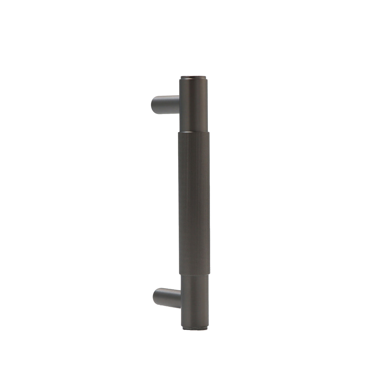 Fluted Small Round T-Bar Pull Handle - Gun Metal
