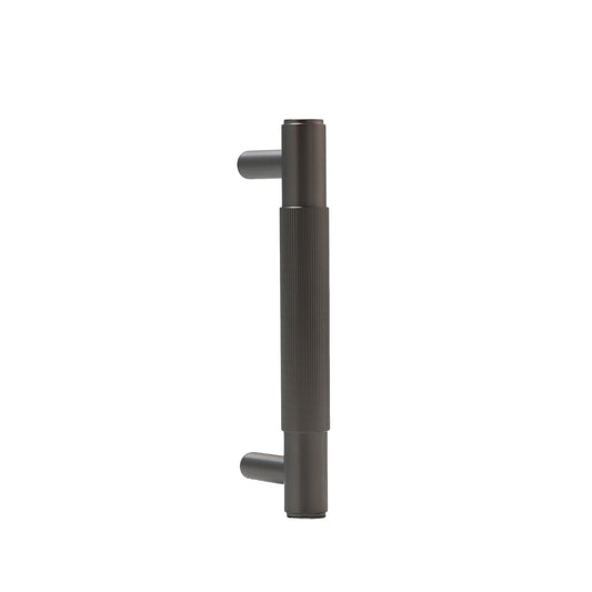 Fluted Small Round T-Bar Pull Handle - Gun Metal