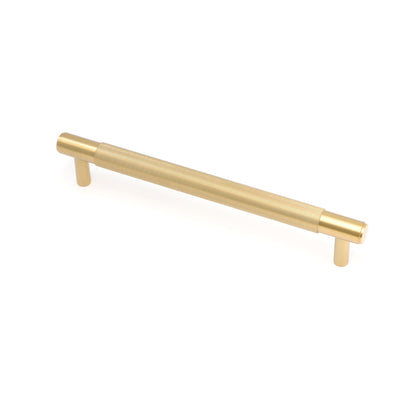 Fluted Medium Round T-Bar Pull Handle - Satin Gold