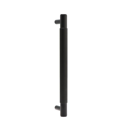 Fluted Medium Round T-Bar Pull Handle - Matt Black