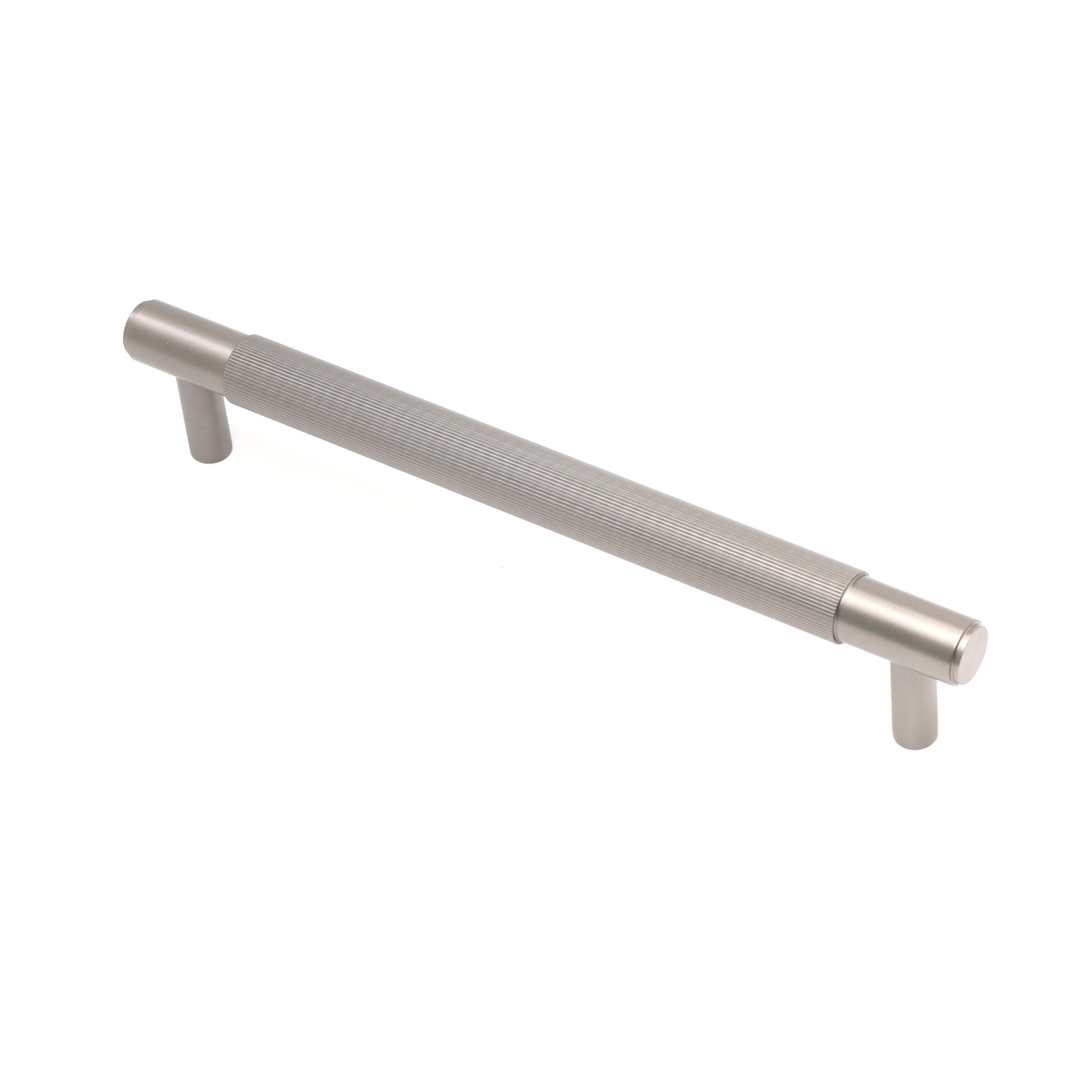 Fluted Medium Round T-Bar Pull Handle - Gun Metal