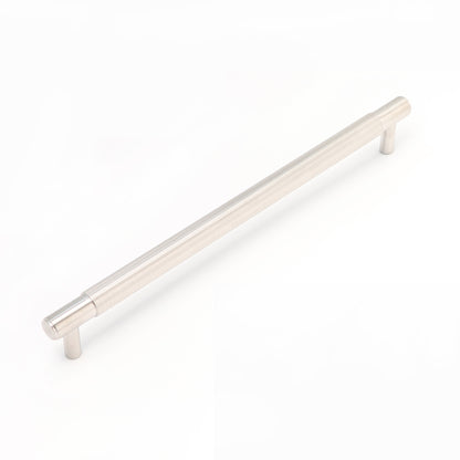 Fluted Large Round T-Bar Pull Handle - Satin Stainless Steel