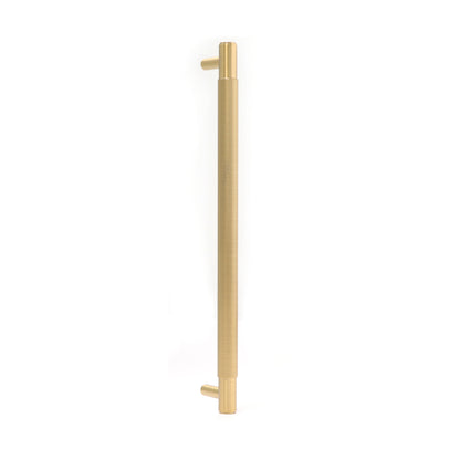 Fluted Large Round T-Bar Pull Handle - Satin Gold