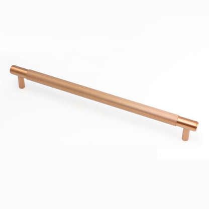 Fluted Large Round T-Bar Pull Handle - Rose Gold