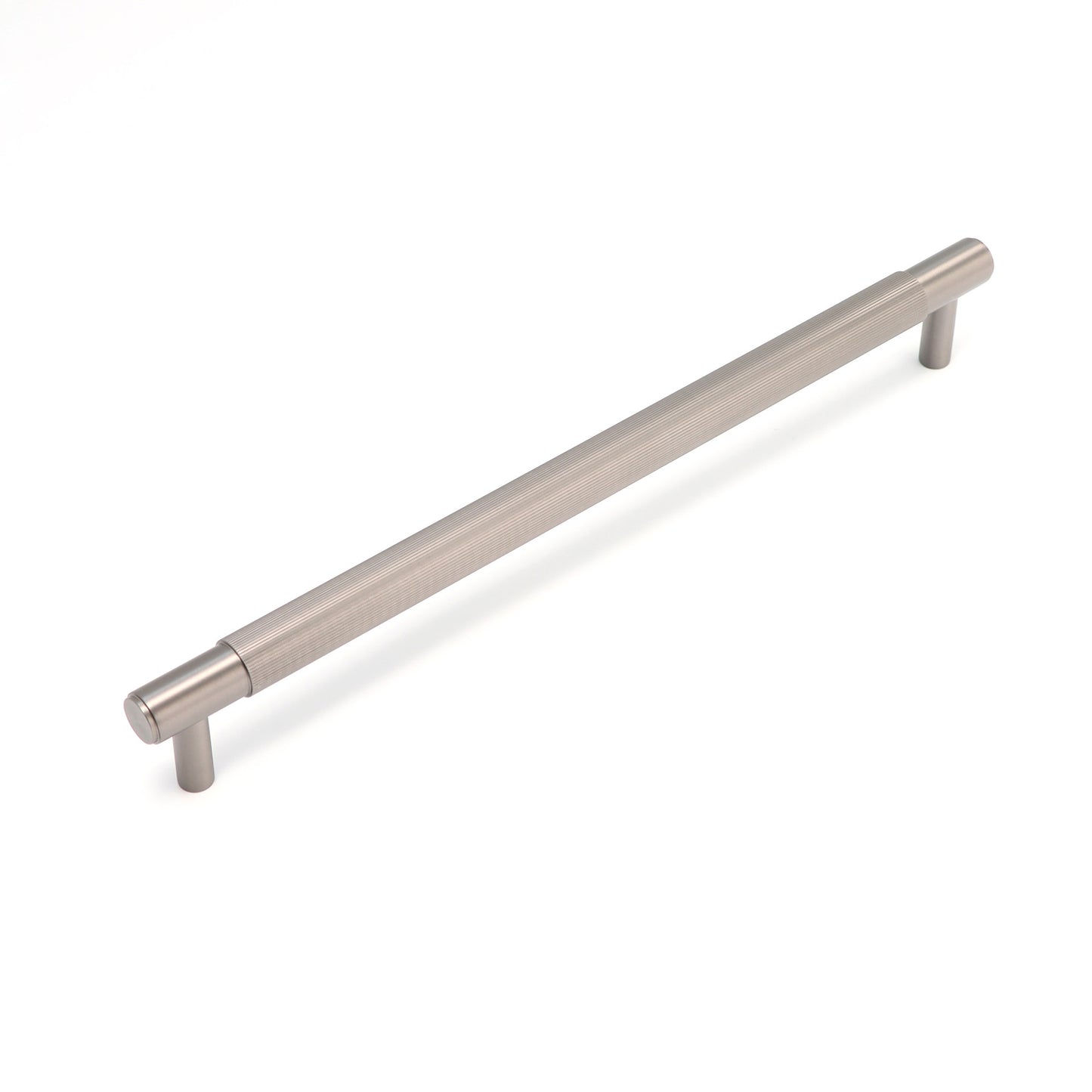 Fluted Large Round T-Bar Pull Handle - Gun Metal
