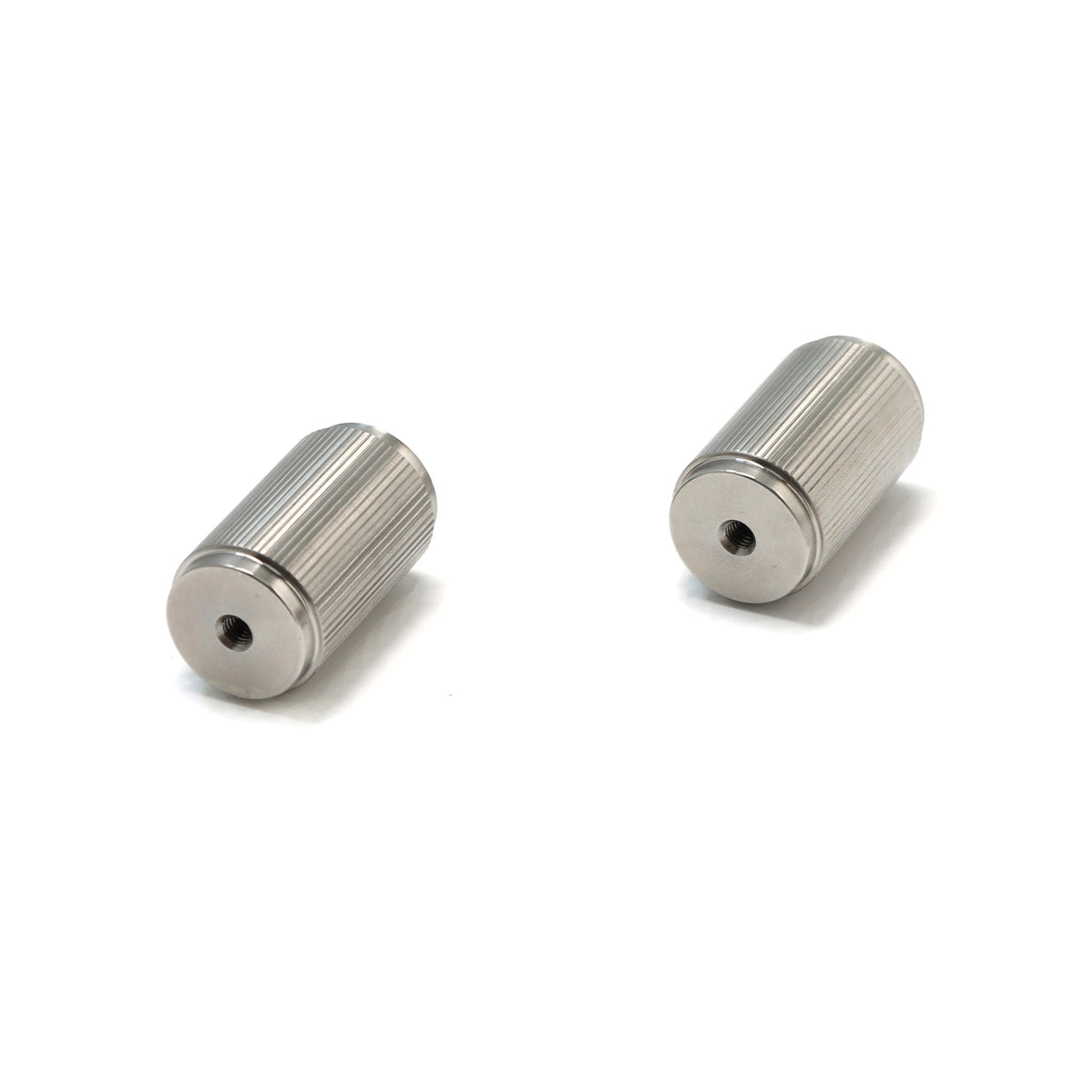 Fluted Large Round Cabinet Door Knob - Satin Stainless Steel