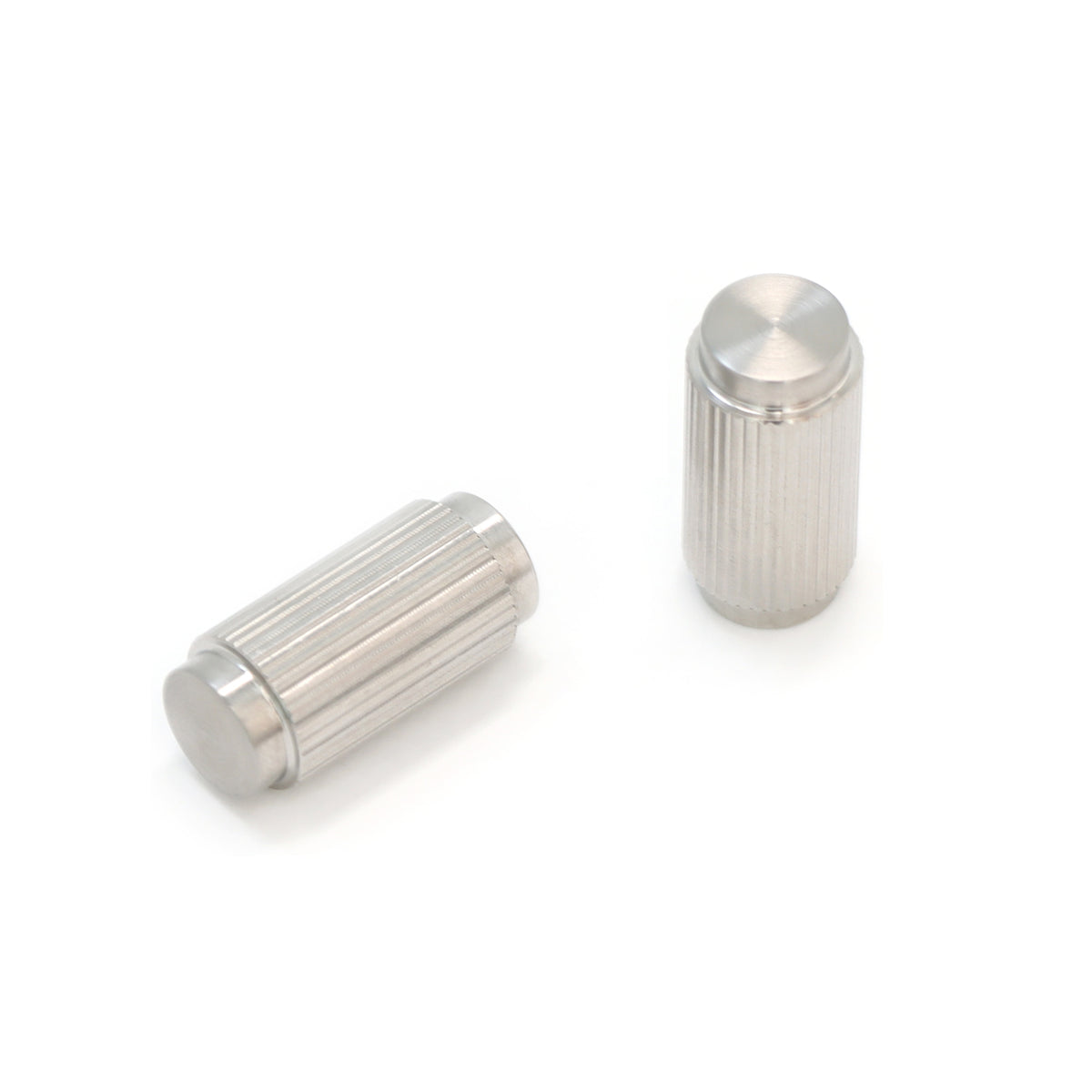 Fluted Small Round Cabinet Door Knob - Satin Stainless Steel