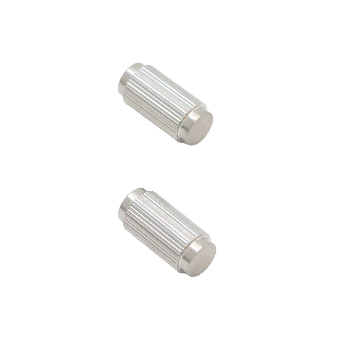 Fluted Small Round Cabinet Door Knob - Satin Stainless Steel
