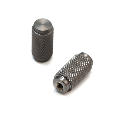 Knurled Small Round Cabinet Door Knob - Gun Metal