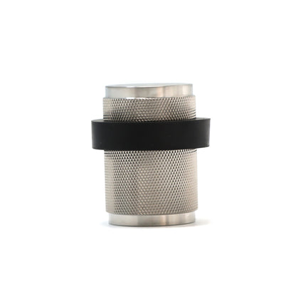Knurled Round Door Stopper - Satin Stainless Steel