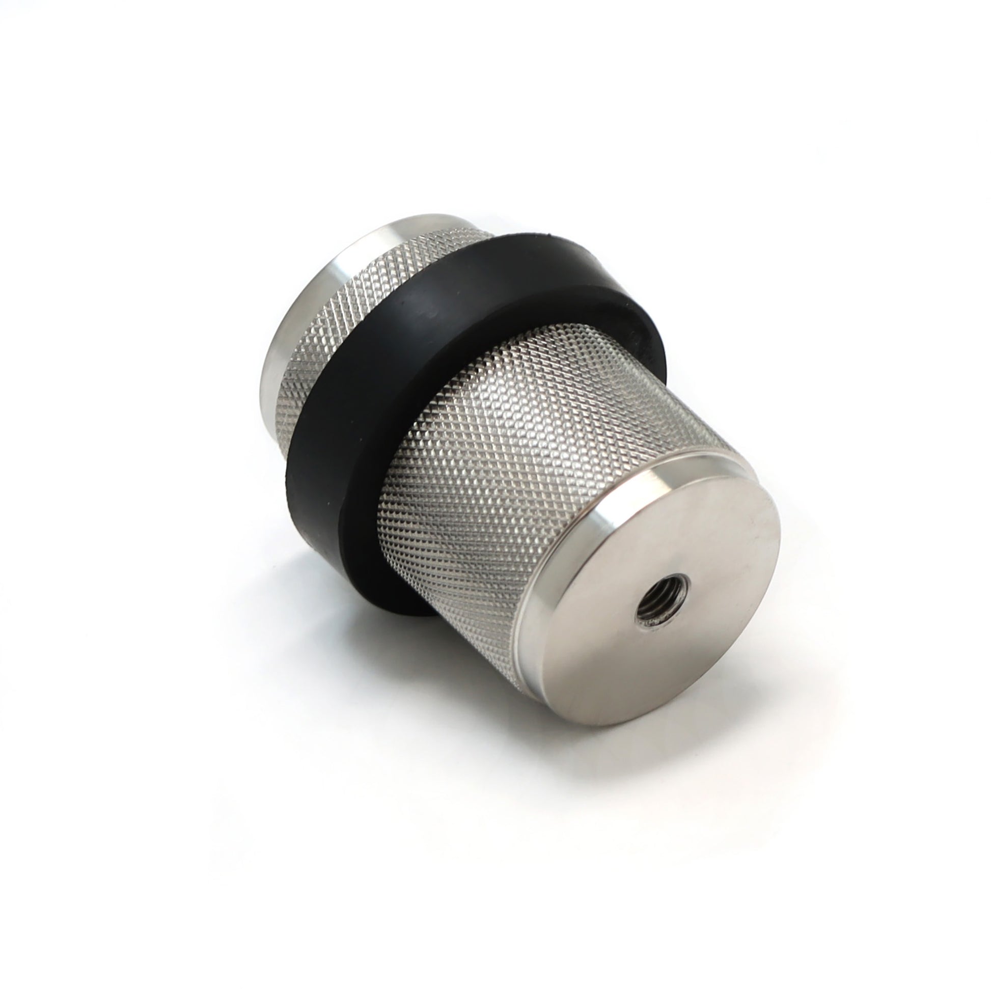 Knurled Round Door Stopper - Satin Stainless Steel