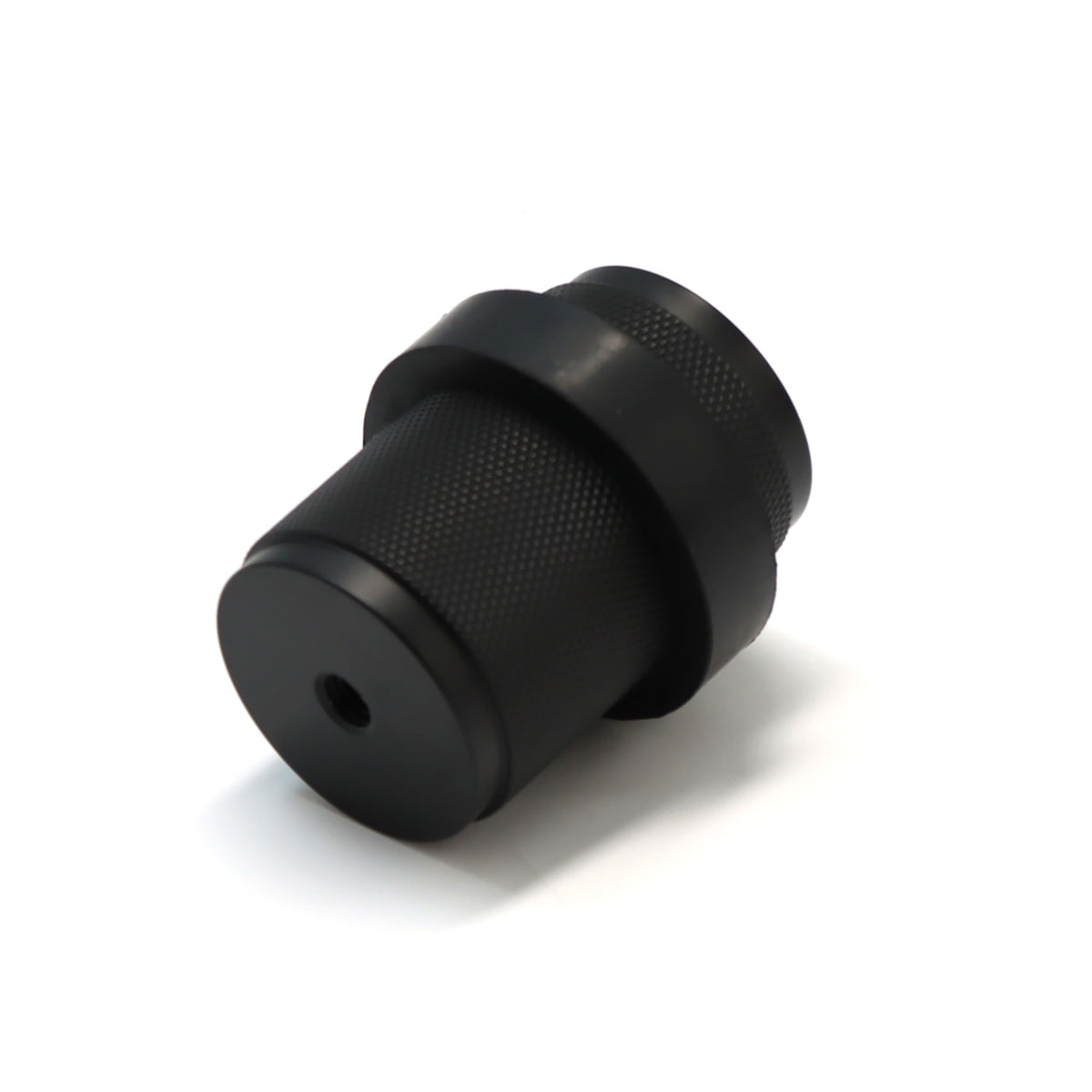 Knurled Round Door Stopper - Matt Black