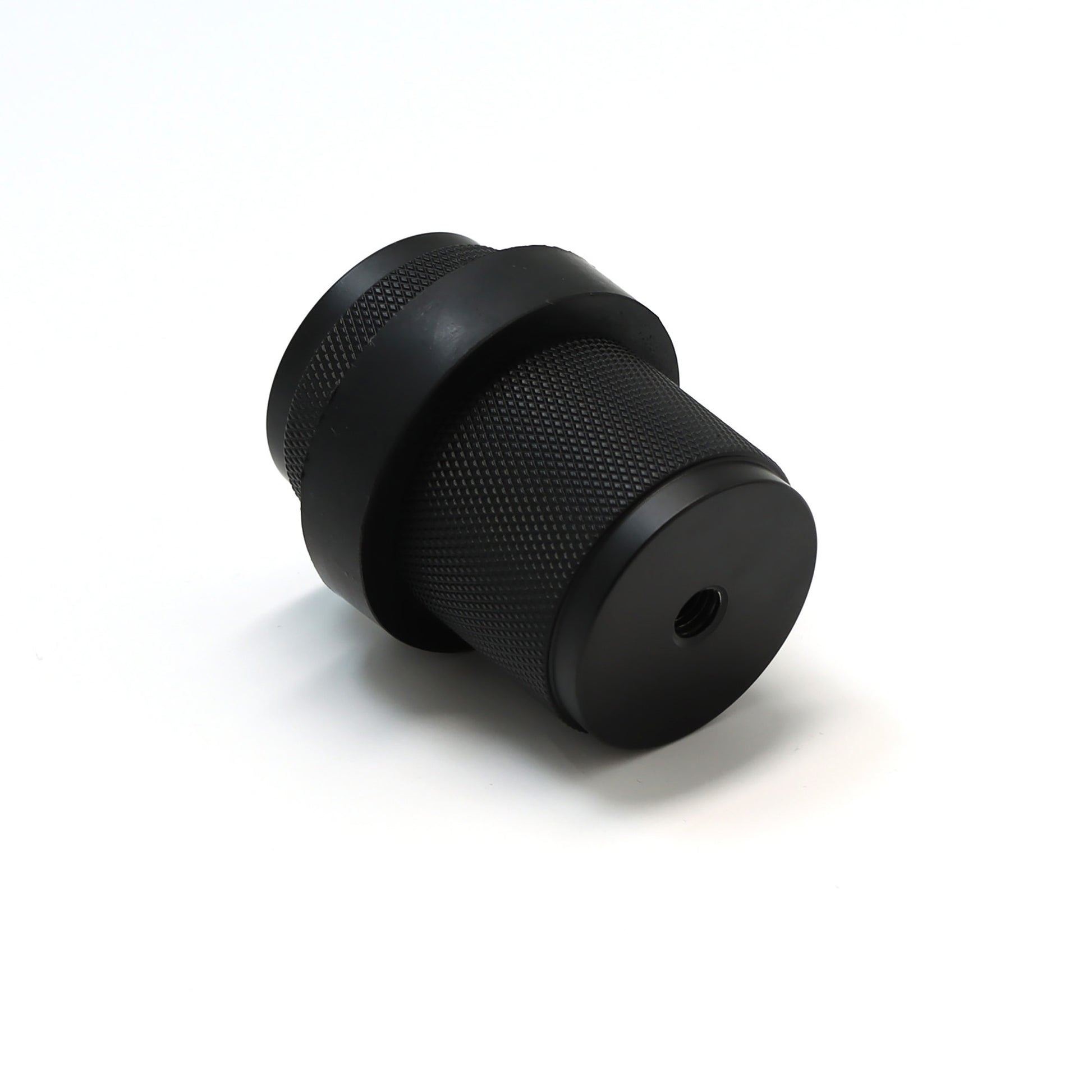 Knurled Round Door Stopper - Matt Black