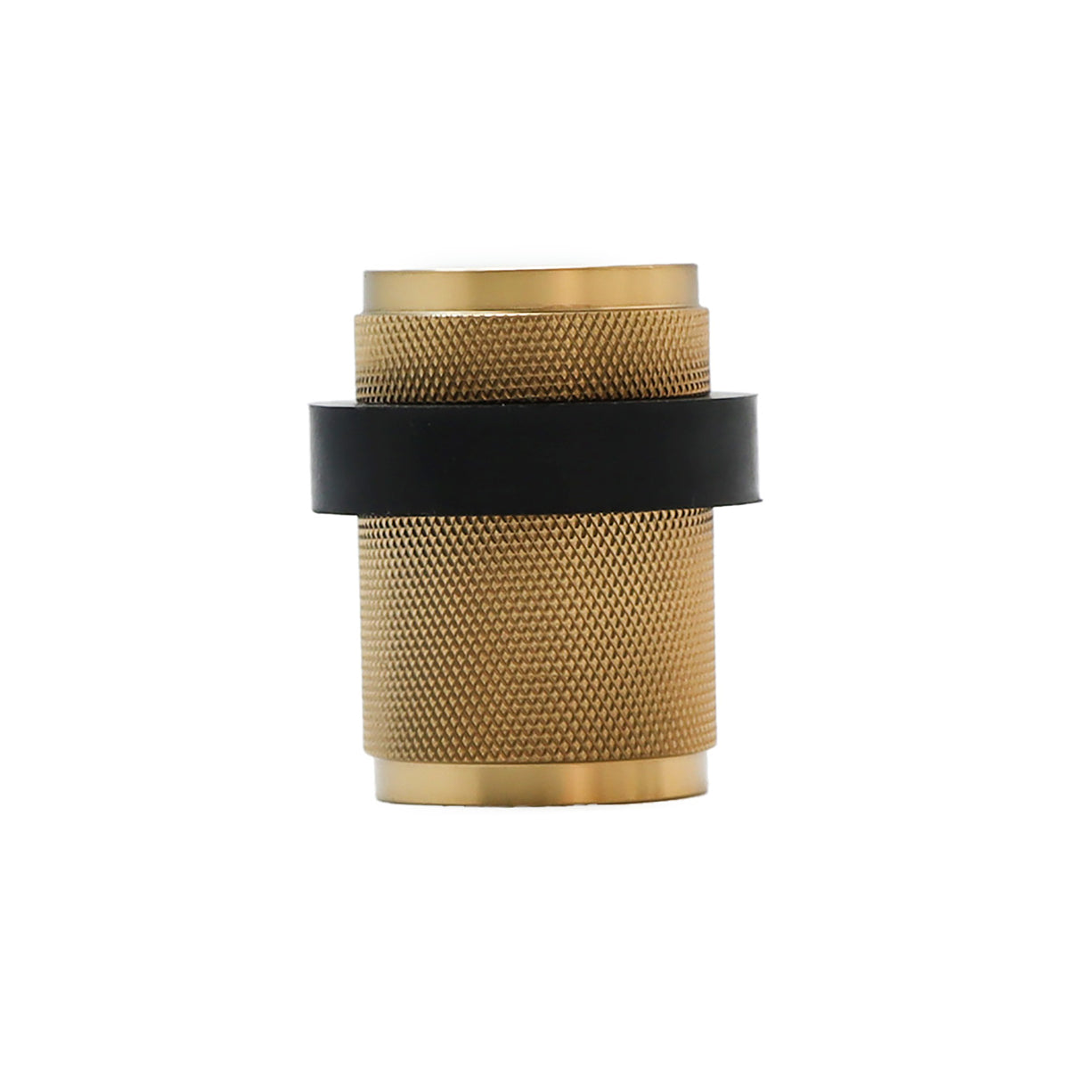 Knurled Round Door Stopper - Satin Gold