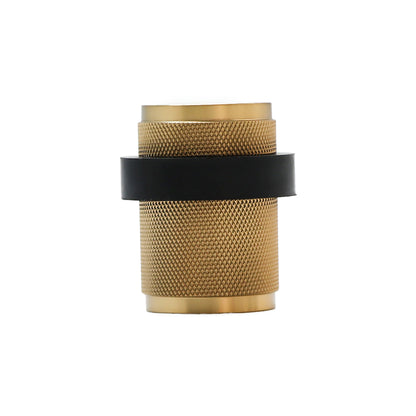 Knurled Round Door Stopper - Satin Gold