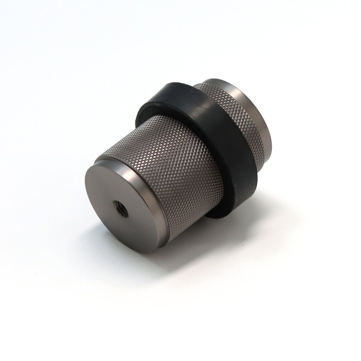 Knurled Round Door Stopper - Gun Metal