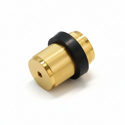 Fluted Round Door Stopper - Satin Gold