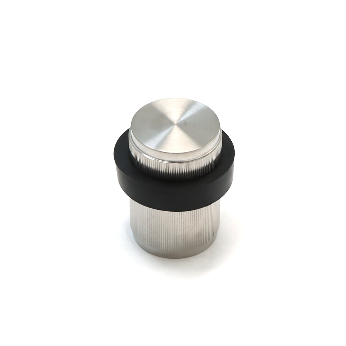 Fluted Round Door Stopper - Satin Stainless Steel