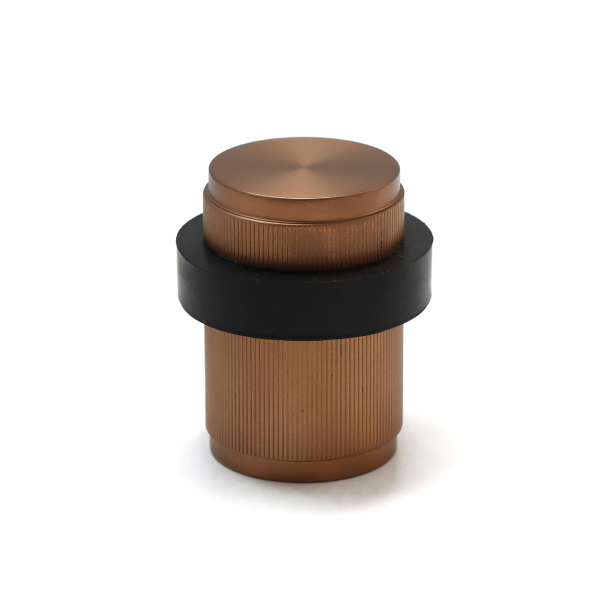 Fluted Round Door Stopper - Rose Gold