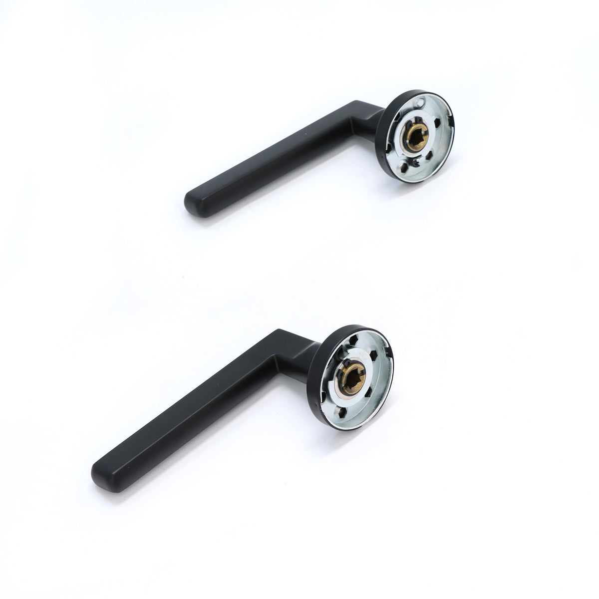 Superior Luna Lever on Round Rose Handle Set - Matt Black