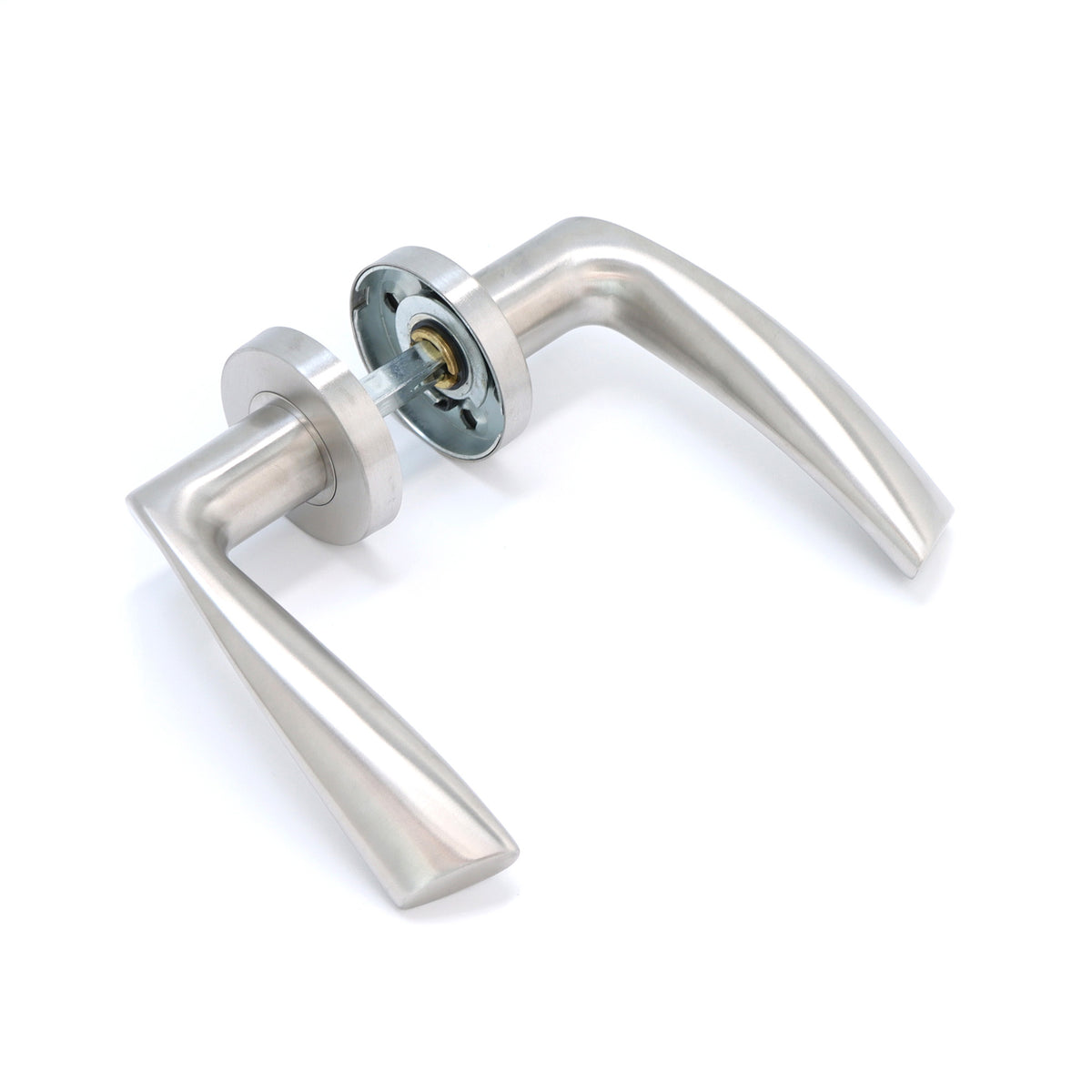 Superior Vega Lever on Round Rose Handle Set - Satin Stainless Steel