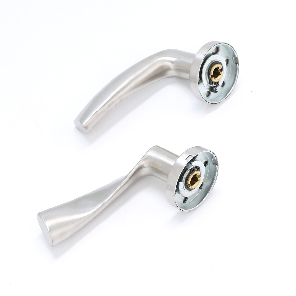 Superior Vega Lever on Round Rose Handle Set - Satin Stainless Steel
