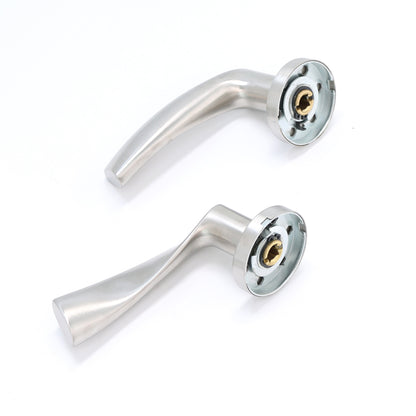 Superior Vega Lever on Round Rose Handle Set - Satin Stainless Steel