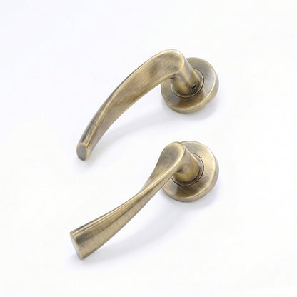 Superior Vega Lever on Round Rose Handle Set - Antique Brass