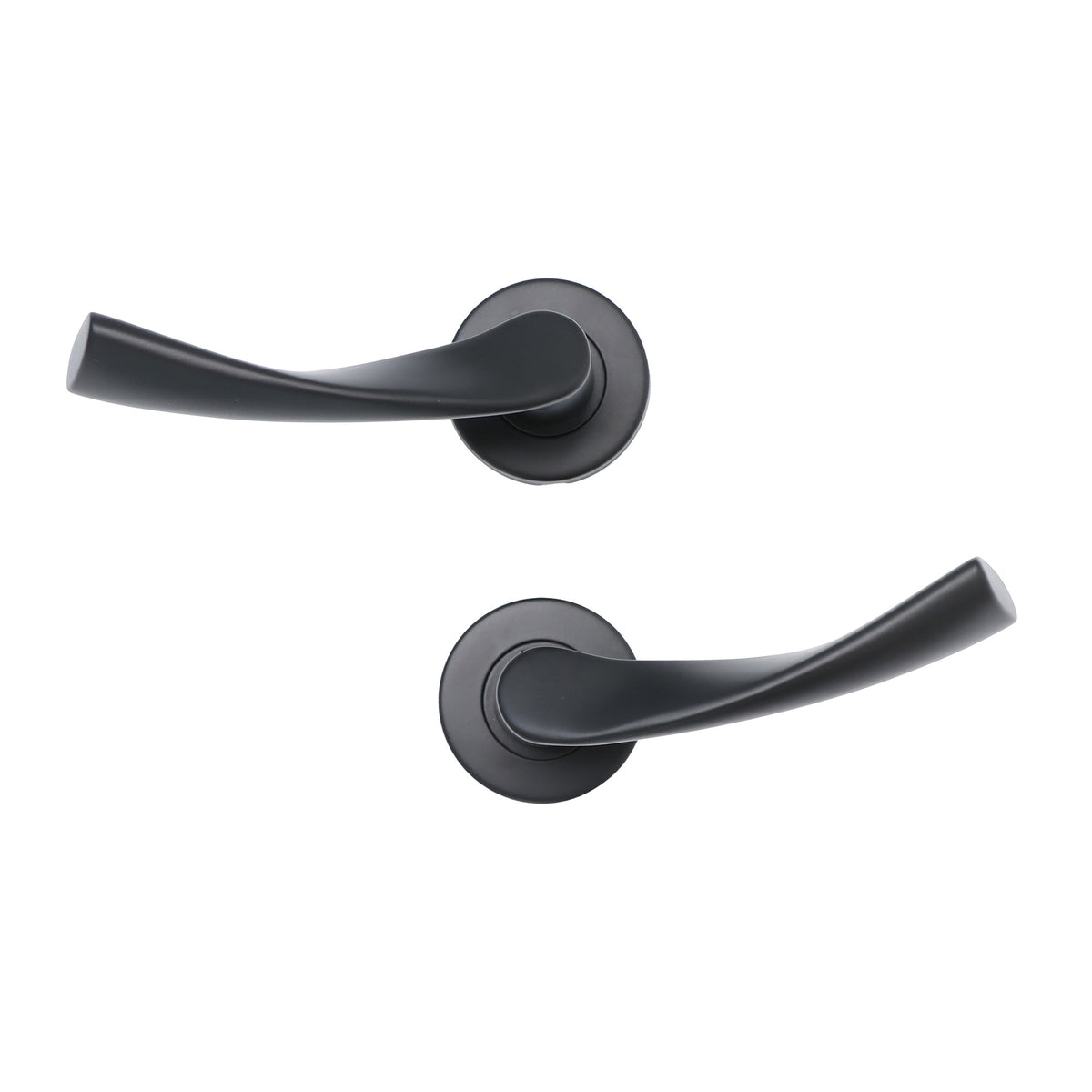 Superior Vega Lever on Round Rose Handle Set - Matt Black