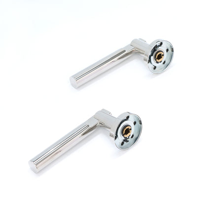 Superior Titan Lever on Round Rose Handle Set - Polished Stainless Steel